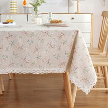 앤의 데코 빈티지 레이스 식탁보, 치자나무, 4인용 정사각(140 x 140 cm)
