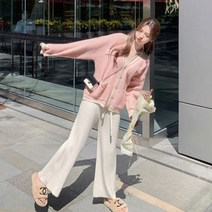 캐주얼 와이드 팬츠 임산부 투피스세트