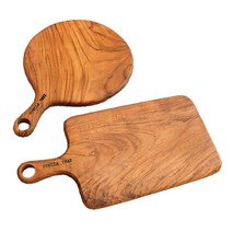 스텔라홈즈 티크 통원목 플레이팅 도마 2종 세트 D, 1세트, 도마 원형 + 베이직 사각