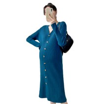 임산부 브이넥 원피스