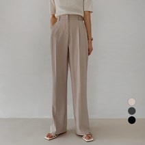 바블링브룩 여성용 핀턱 밴딩 와이드 슬랙스 FREE