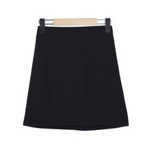 시크블랙 미넨르 뒷밴딩 린넨 A라인 미니 스커트 SK4545K23