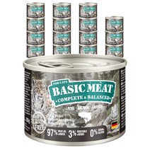 캣아이디어 고양이 베이직미트 주식 캔 닭고기 + 연어, 닭, 200g, 12개