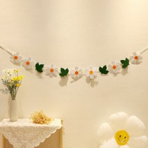 이자벨홈 생일 축하 가랜드 ins 바람 작은 데이지 깃발을 당겨, 혼합색상, 1개