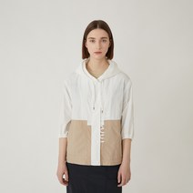 올리비아로렌 투톤배색 프린팅 후드 점퍼 VVCCLYM4371