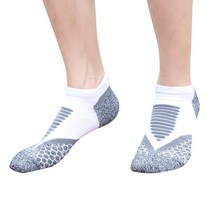 SNF 컬러풀 미끄럼방지 마라톤 런닝양말 2p, 02 하얀색