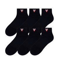 게스 남성용 심플 자수 숏삭스 6켤레
