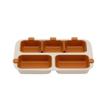 네스틱 원플레이트 유아식판, 바닐라브라운, 플레이트 +볼 5p