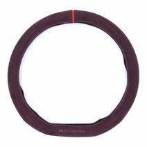 코리스 알칸타라 자동차 핸들커버 D컷 360~370mm, 브라운