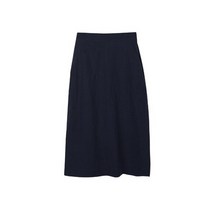 여성용 바젤림 밴딩 트임 린넨 롱 스커트 SK4666K25