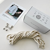 뜨개사계절 초보자용 가방스트랩 숏 앤 숄더 만들기 DIY 키트 110g, 화이트, 1세트