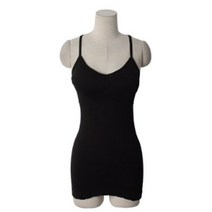 버더릿 배색 끈나시 X끈 슬림 미니 원피스 OPS7850K26