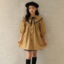 오렌지다몸 여아용 5버튼 분리형 카라 코트