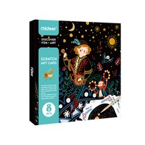 mideer 소년 스크래치 아트 보드 8p, 혼합색상