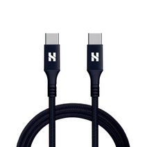 힐링쉴드 C타입-C타입 고속 충전 케이블 HIGH WAVE IC04, 100cm, 블랙
