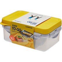 락앤락 투고 3칸 나눔 런치박스 1L HPL817L, 1개, YEL