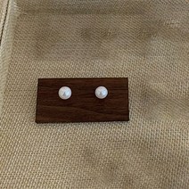 여성용 디아더컬러 담수진주 하객 포멀 포인트 진주 귀걸이 6mm DW_240