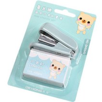 더벨라 파스텔 학교 사무 업무 미니 호치키스 세트, 1세트, 그린