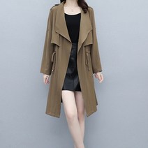 아뗄릭 간절기 여성 허리 스트링 트렌치 코트 01188