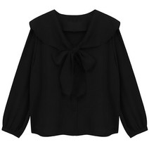 탱커스 여성용 리본 숄 블라우스