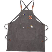 다다 캔버스 미술 전문가용 앞치마, 그레이