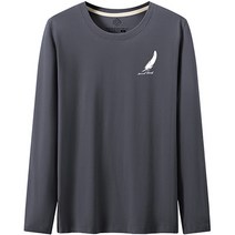 남성용 캐주얼 깃털 프린팅 패션 빅사이즈 긴팔 티셔츠