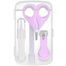 니드잇템 유아용 멀티 손톱깍이 4종 세트, 1세트, 퍼플