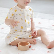 맘스네이처 유아용 대나무 리버시블 방수 양면 패드, 베어