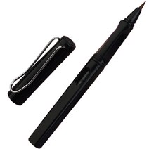 메탈 만년필풍 붓 06 검은색, 1개, 중