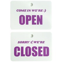 티나피크닉 매장 오픈클로즈 영문 안내판 후크 세트 퍼플, OPEN, CLOSED, 1세트