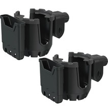 엘엘리빙 유모차 컵홀더 핸드폰거치대 2P, 1세트, 블랙