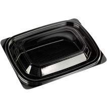 대성기업 쿡앤락 반찬 샐러드 용기 몸통 + 뚜껑 세트 검정 201, 1개, 300세트