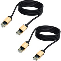 애니포트플러스 CAT.8 S-FTP 40기가비트 초고속 랜케이블 AP-SFTP801 1M(B)PLUS, 2개, 블랙