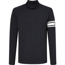 헤지스골프 남성용 PREMIUM TEXTURE 골지 조직 하이넥 이너 긴팔 티셔츠