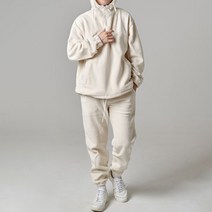 하이후 남성용 폴라플리스 후드 아노락 + 팬츠 상하의 세트 HE4001