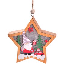 쿼르디 크리스마스 트리 장식 LED 조명 별, 산타와 자동차