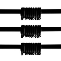 안뚫어고리 커튼링 10p 세트, 3세트, 블랙