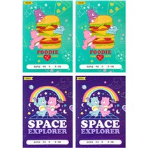 루카랩 케어베어 초등용 유선 노트 2종 x 2p 세트, 패스트푸드, 유니버스, 1세트