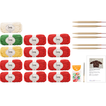 야나 지니어스 스웨터 10부소매 L DIY키트, 711 레드, 1개