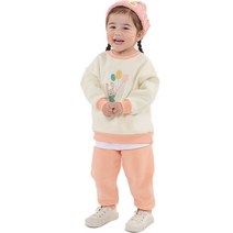 아동용 기모 벌룬 상하의 세트