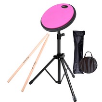 모나코올리브 리드미 프리미엄 휴대용 드럼 연습패드 풀세트, 1세트, 핑크
