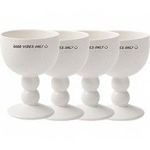 쓰임 굿바이브 고블렛 4인 세트 280ml, 혼합색상, 4개