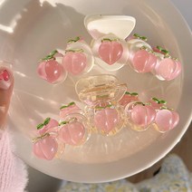 UM 스위트 복숭아 헤어 집게핀 4종 세트