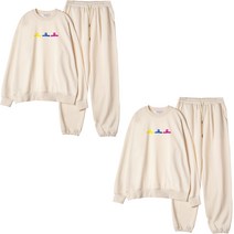 세븐룩북 남성용 집게 트레이닝 맨투맨 2p + 조거팬츠 2p 세트 BBL411