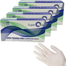 진료용 장갑 100p, 대(L), 4개, 아이보리