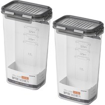 코멕스 에코젠 블럭형 투명 보관용기 직 1.3L, 단품, 2개
