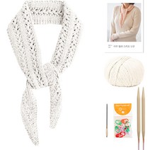 야나 아루 릴리 스카프 뜨개질 DIY 패키지, 94 백아이보리, 1세트