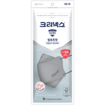 크리넥스 KF94 컴포트핏 마스크 대형 5p, 5개입, 6개, 라이트그레이