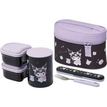 산리오 휴대용기 세트 560ml KCLJC6AG, 블랙쿠로미, 1세트