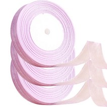 마켓감성 스노우 웨빙 포장 리본장식 끈 3p, 라이트퍼플, 40m